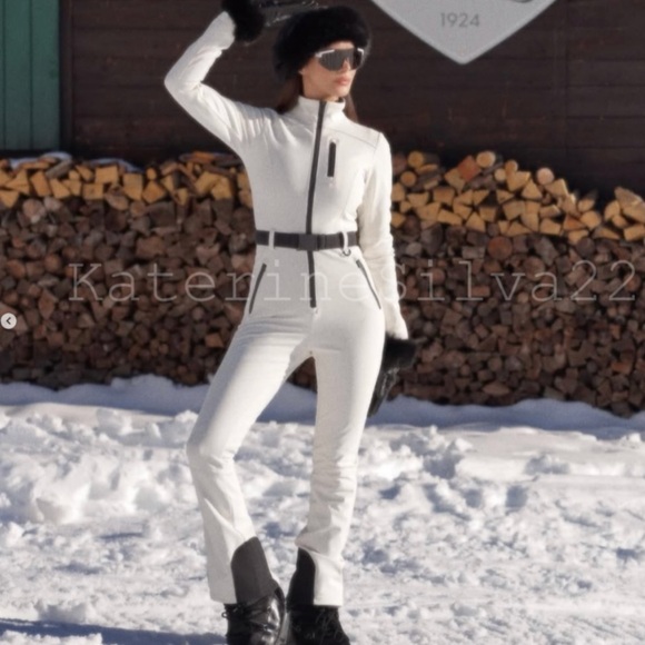 Zara White and Black Winter Jumpsuit - Picture 3 of 5